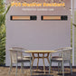 Dwellcozy outdoor patio heater with IP55 Weather Resistant, perfect for outdoor use.