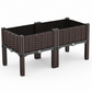 14.8“ Tall Brown Raised Garden Box Set