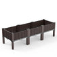 14.6“ Tall Brown Raised Garden Box Set