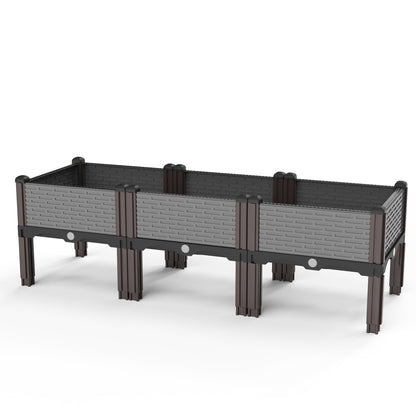 14.6“ Tall Brown Raised Garden Box Set
