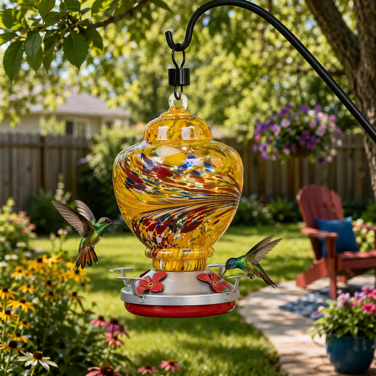 Dwellcozy hummingbird feeders for outdoors hanging
