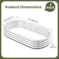 Dwellcozy Metal raised garden bed dimensions of 72" L × 12" H × 36" W.