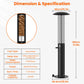 Dwellcozy Standing Wood Pellet Heater With Wheels
