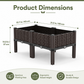 14.8“ Tall Brown Raised Garden Box Set