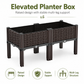 14.8“ Tall Brown Raised Garden Box Set
