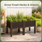 14.8“ Tall Brown Raised Garden Box Set
