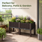 14.8“ Tall Brown Raised Garden Box Set