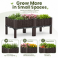 14.8“ Tall Brown Raised Garden Box Set