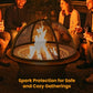 Dwellcozy 36In Outdoor Fire Pit Spark Screen