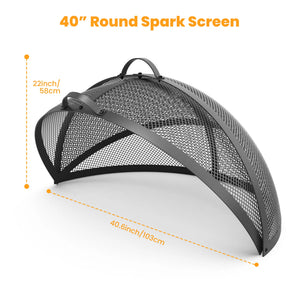 Dwellcozy 40In Round Fire Pit Spark Screen Cover