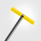 Yellow squeegee on a gray background