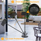 Dwellcozy stand outdoor patio heater with tip-over protection and has  IP44 weather-resistant.