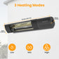 Dwellcozy electric patio heater with 3 heating modes: low, medium, high.