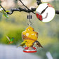 Dwellcozy yellow bird feeder attracts hummingbird come and eat.