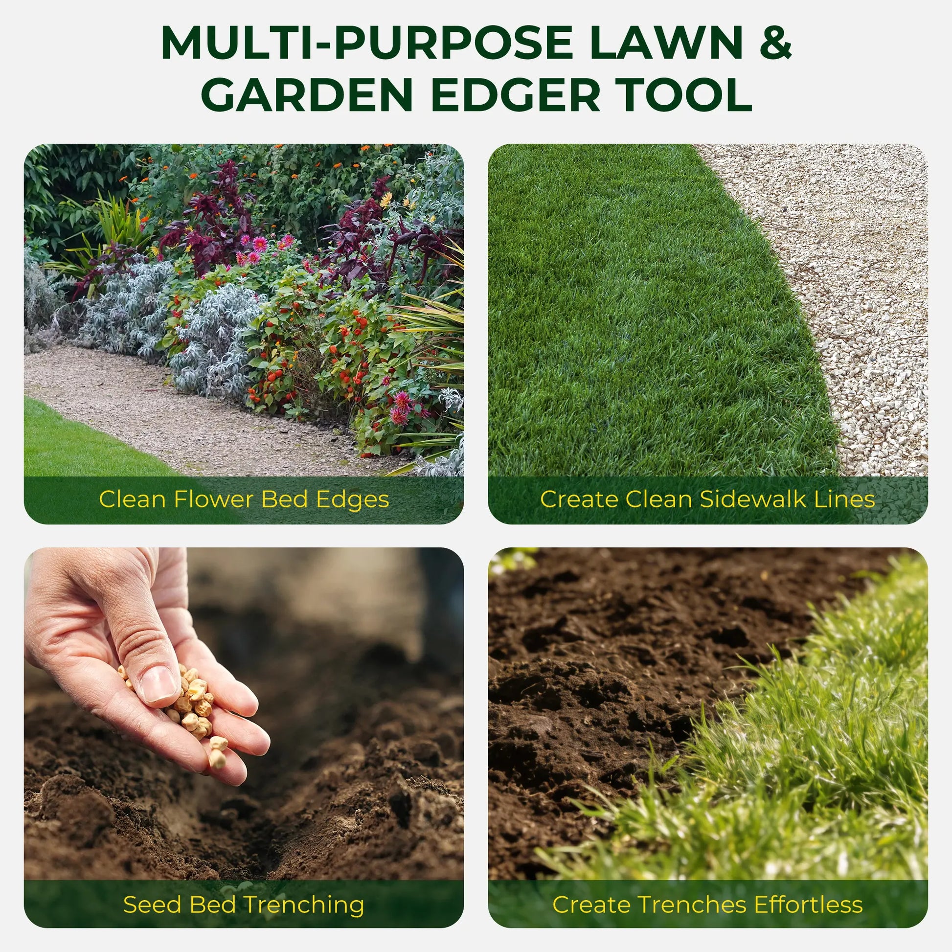 Dwellcozy edger lawn tool is a multi-purpose lawn & garden edger tool.