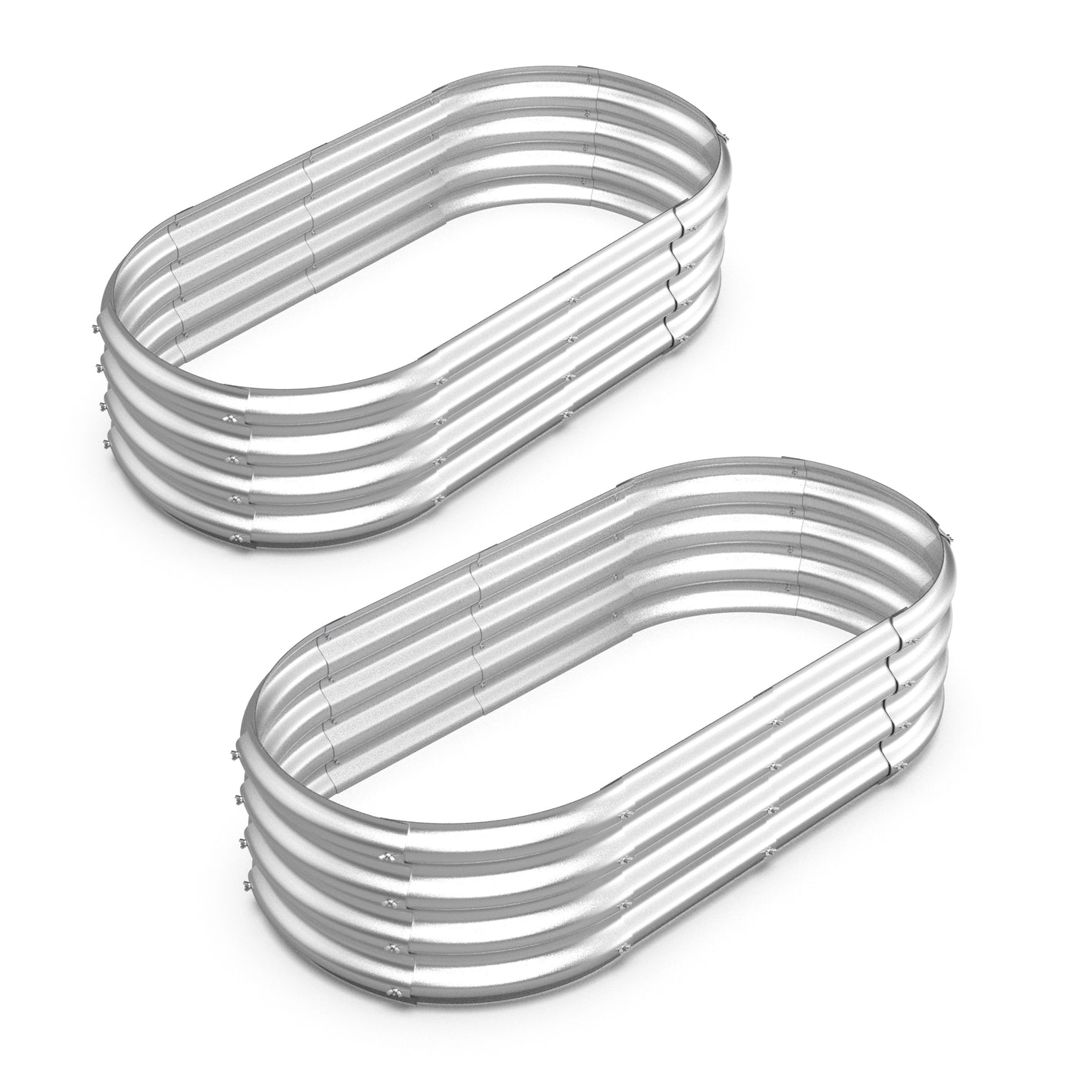 Two sets of Dwellcozy metal garden bed