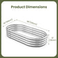 Dwellcozy Metal raised garden bed dimensions of 48" L × 12" H × 24" W.