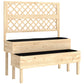 Raised Garden Bed 2-Tier Stepped Design Planter Box with Trellis for Climbing Plants