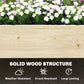 Raised Garden Bed 2-Tier Stepped Design Planter Box with Trellis for Climbing Plants