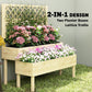 Raised Garden Bed 2-Tier Stepped Design Planter Box with Trellis for Climbing Plants