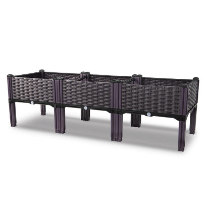 Dwellcozy Raised Garden Beds Elevated Plastic Planter Box.