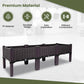 Dwellcozy plastic garden bed with PP material, elevated design, easy installation, and different combination features.
