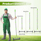 Dwellcozy rolling thatch rake for Lawns has 3 height settings available: 37.01in, 51.2in, 6.35in.