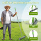 Dwellcozy rolling thatch rake for Lawns has been built for effortless lawn care: curved steel tines, adjustable working angle, and easy assembly.