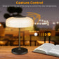 Dwellcozy solar outdoor table lamp wave across the top of the lamp to control the color temperature.