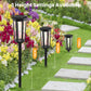 Dwellcozy solar garden light has 3 height settings available: 20.5in, 13.46in, 7.05in.