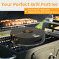 Dwellcozy portable outdoor pizza oven fits most 15" wide grills.