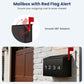 Dwellcozy Wall Mounted Mailbox With Red Flag